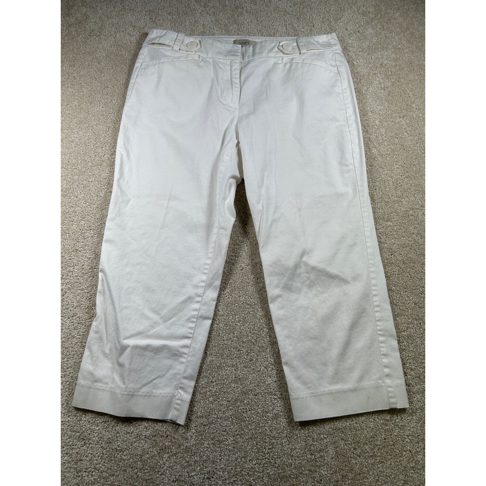 Loft Petites Womens Size 6P White Capri Pants